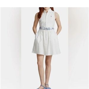 Ralph Lauren White Sleeveless Shirt Dress